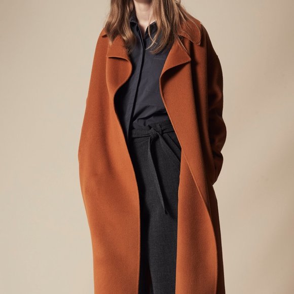 Vince Jackets & Blazers - CASHMERE-BLEND HANDMADE COAT - BURNT ORANGE